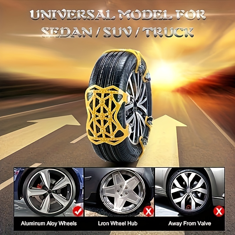 1Pc Universal Winter Snow Mud Anti-skid Tire Chains Tendon for Car Sedan SUV