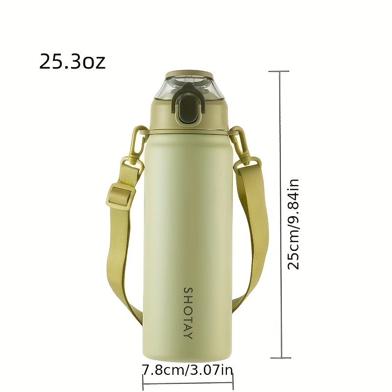 Stay Hydrated On-the-go: Stainless Steel Vacuum Insulated Water Bottle With  Cup & Portable Thermal Coffee Mug - Temu Australia