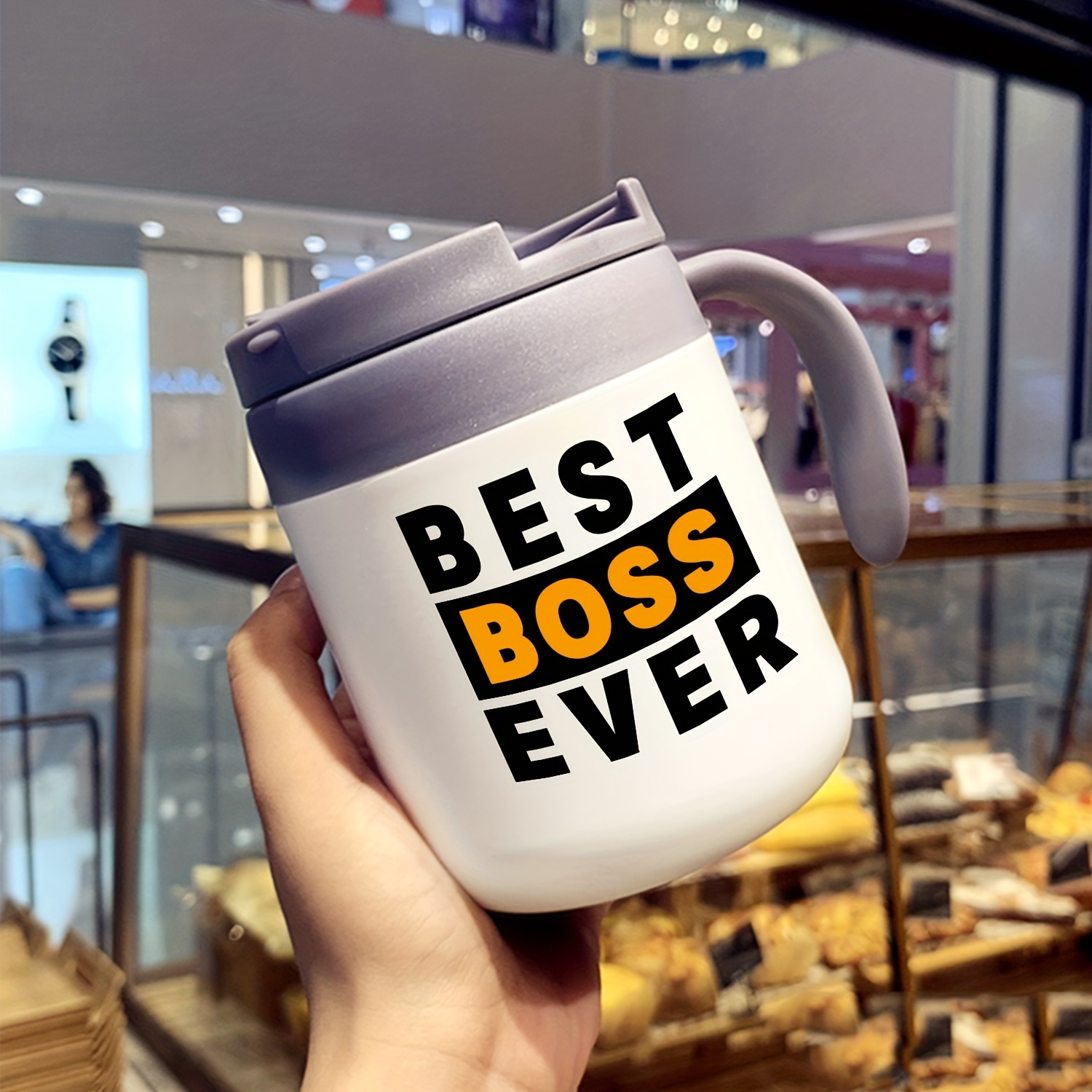 Double Walled Coffee Mugs, Stainless Steel Coffee Mug, Worlds Best Boss Mug,  Travel Mug, Travel Coffee Mug 