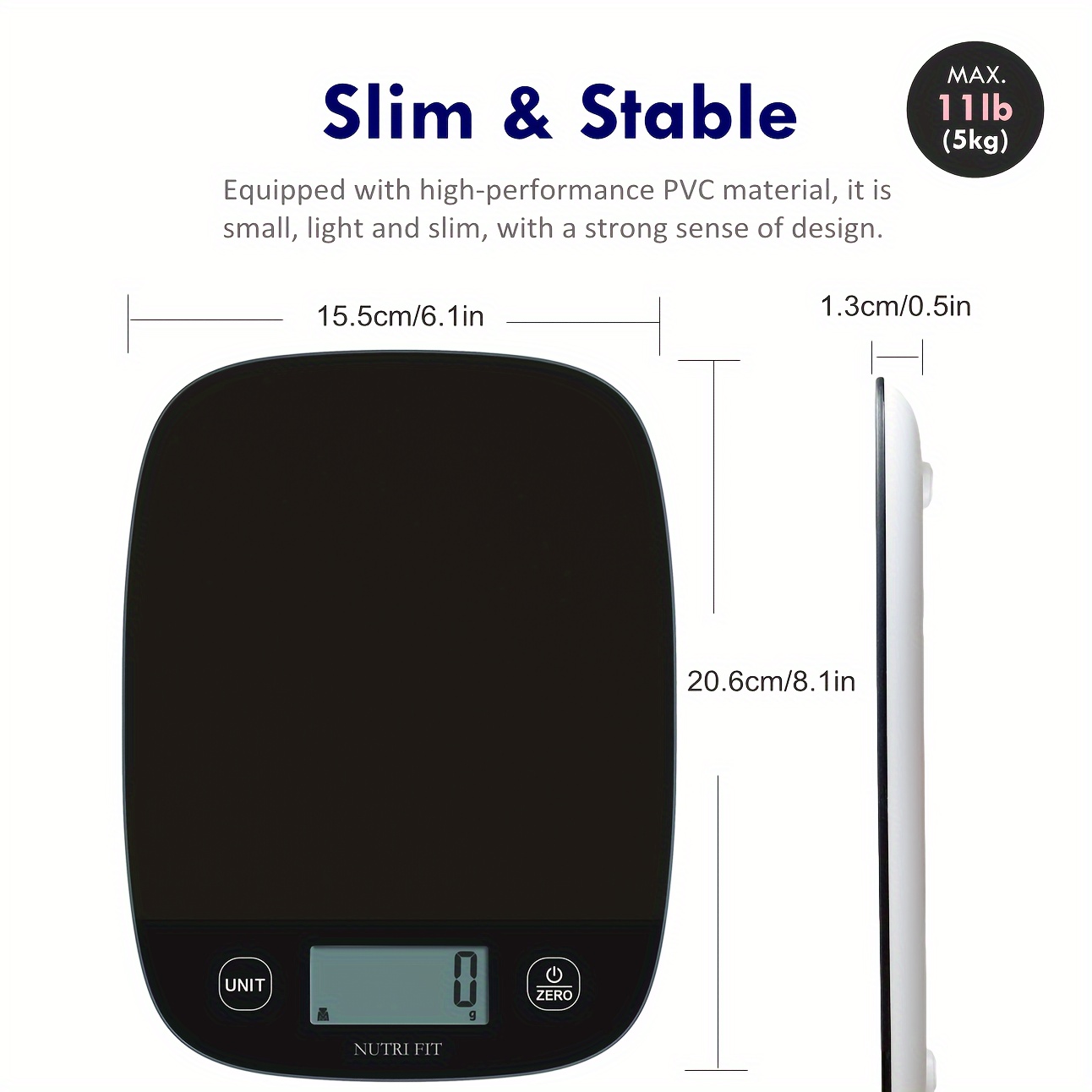 Etekcity 0.1g Food Kitchen Scale, Digital Ounces and Grams for Cooking,  Baking, Meal Prep, Dieting, and Weight Loss, 11 Pounds, Black