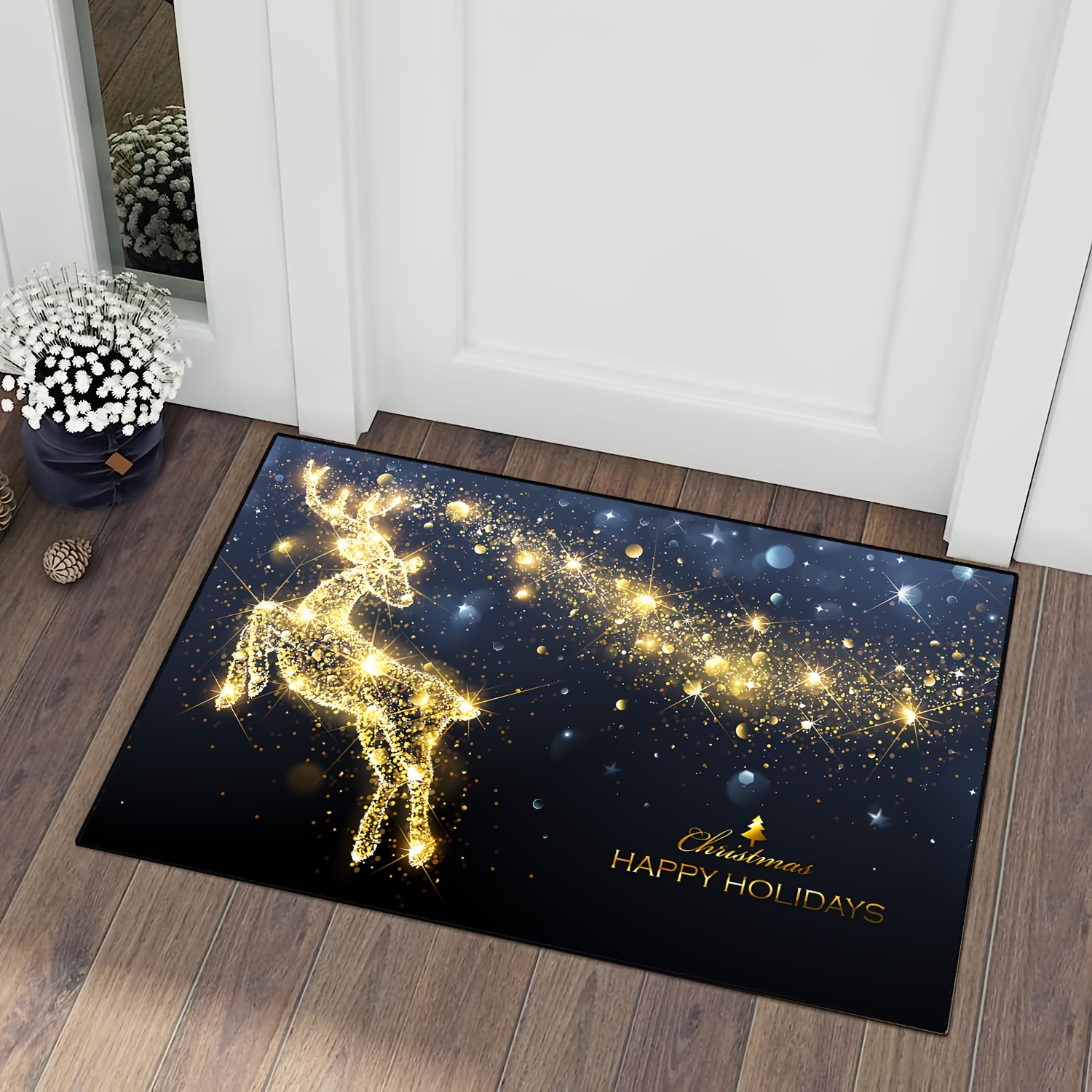 Tarmeek Christmas Welcome Doormat Indoor Outdoor Entrance,Home