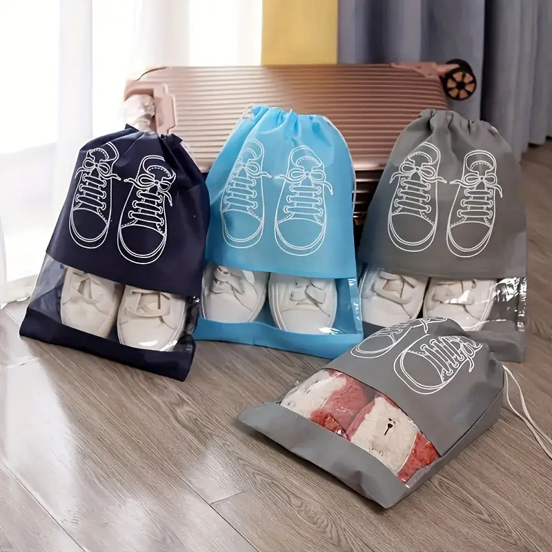 Non-woven Travel Portable Shoe Storage Bags - Temu