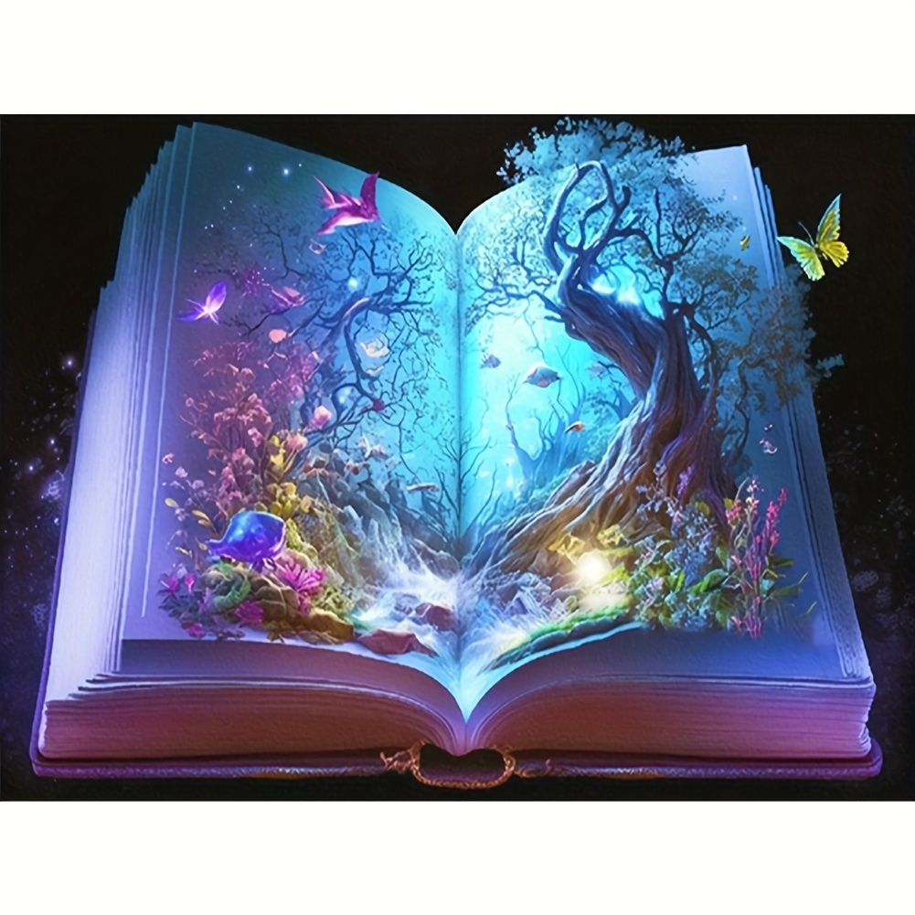 1pc 11.8x15.7in Frameless DIY 5D Diamond Painting Set Full Of Magic Dictionary Diamond Painting Full Drill Diamond Art Embroidery Cross Stitch Picture Diamond Painting Art Craft For Wall Decor Surprise Gift