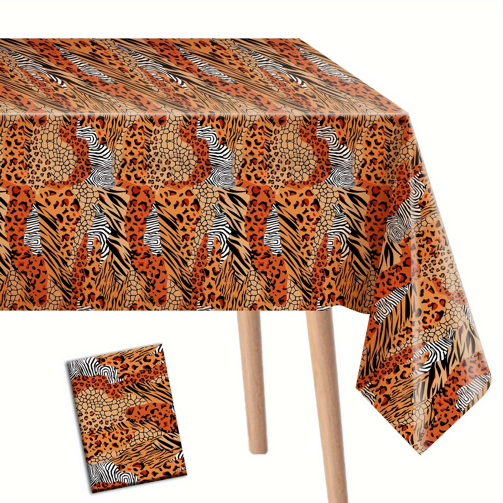 Leopard Print Table Runner Wildlife Animal Safari Style - Temu