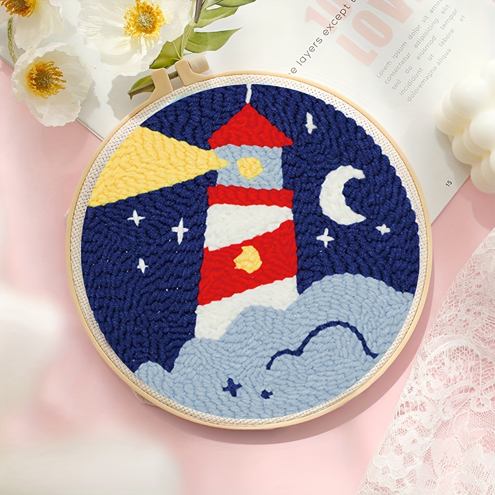 DACUN DIY Punch Embroidery Kits for Adults Cartoon Pattern Hooking