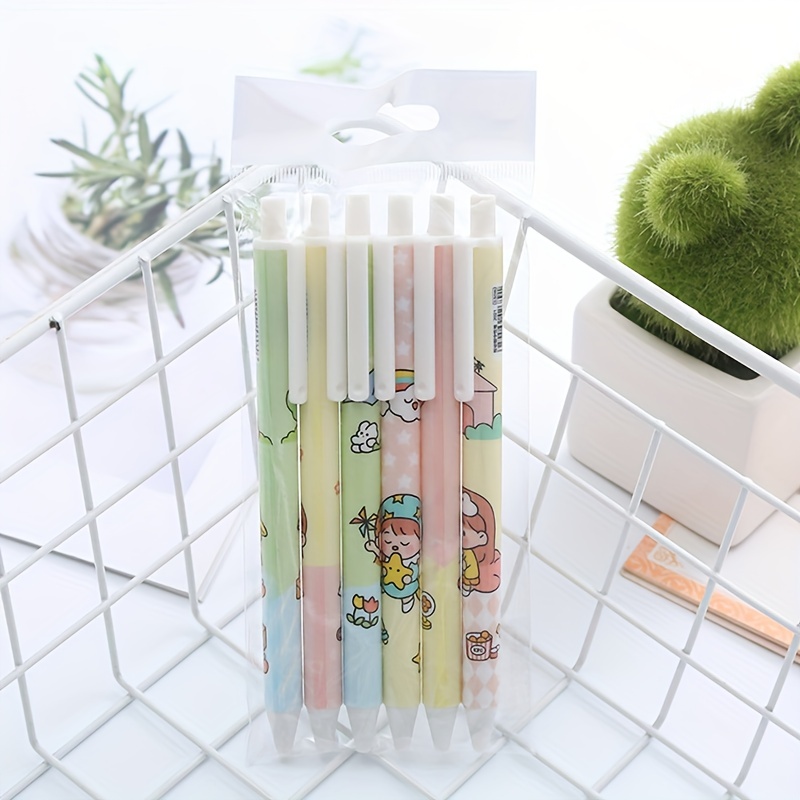 Lot Kawaii Gel Pen Set Cute Ballpoint Pens Black Ink Cartoon