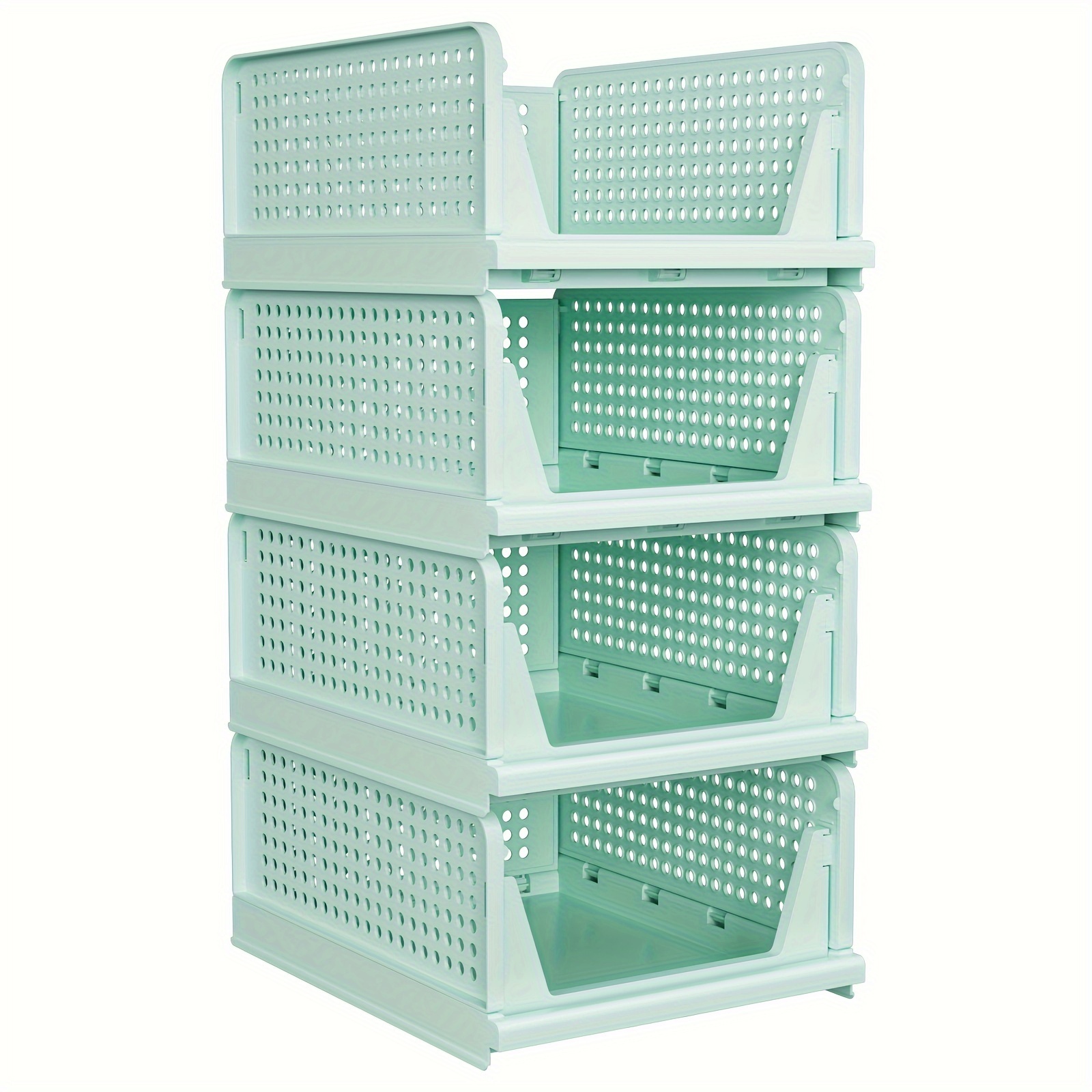 Folding Storage Basket Closet Organizers Storage Box Plastic - Temu