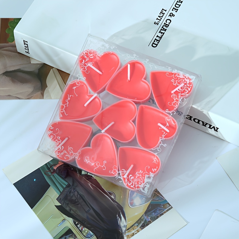 Valentines Day Heart Heart Shaped Candles Romantic Scented Delicate  Expression Tea Wax Decoration T9I00993 From Packing2010, $0.85