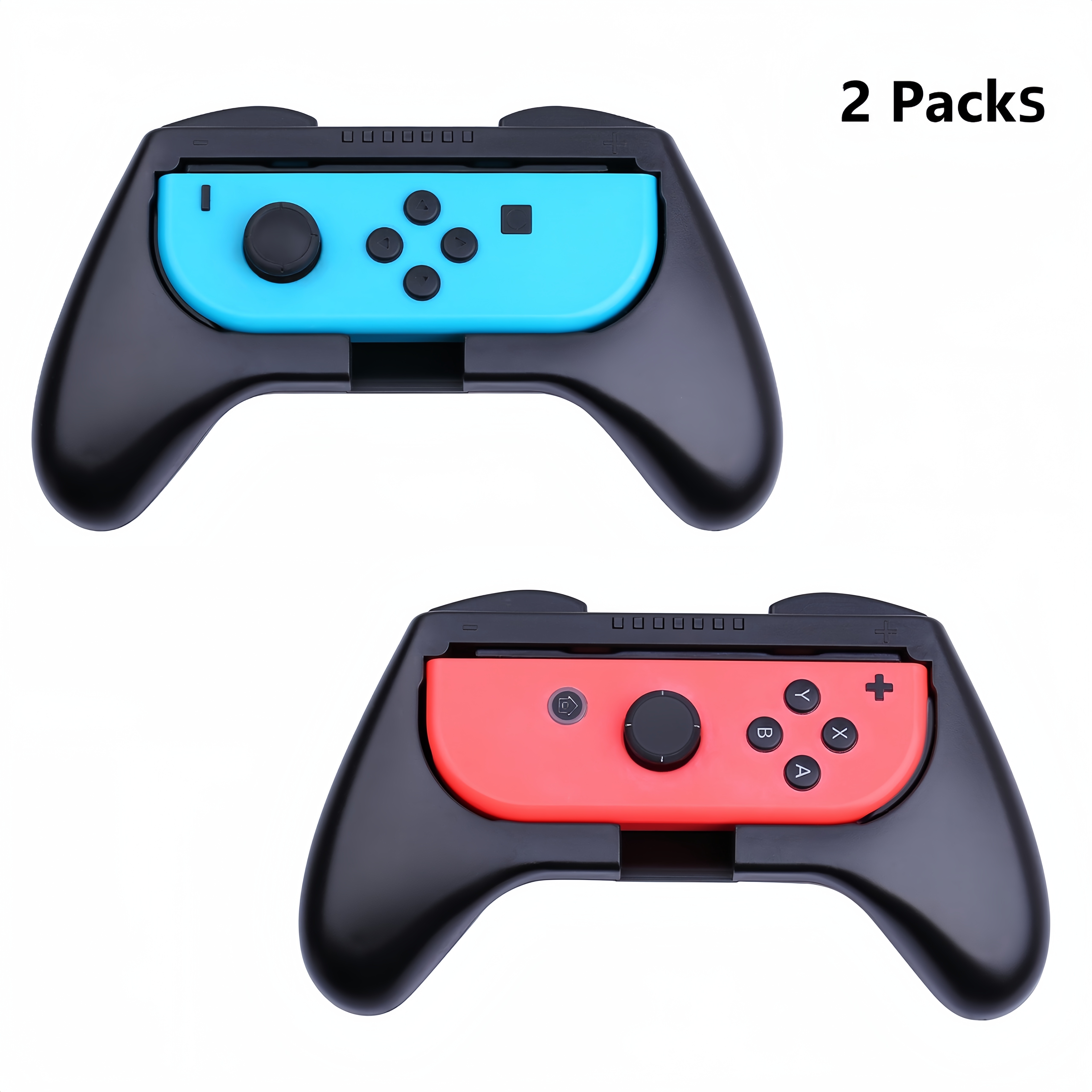 Lammcou Switch Griffe Halterung für NS Switch Controller XL Große Hand Grip  Hülle Ständer Case Handgriff Halterung mit Mini Ständer & Game Card  Aufbewahrungsbox für Handheld-Modus - Schwarz/Blau: : Games