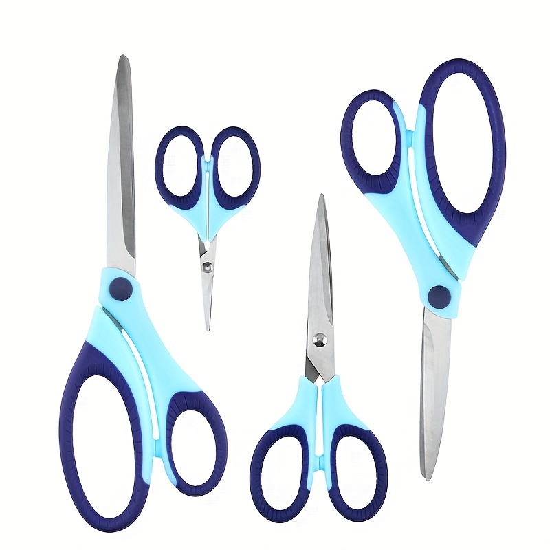 Multi-Purpose Scissors, IBayam 8 Heavy Duty Scissors Bulk Pack Of 3, 2.5  Mm Thick Super Sharp Blade Scissors With Comfortable Grip Handle For Office
