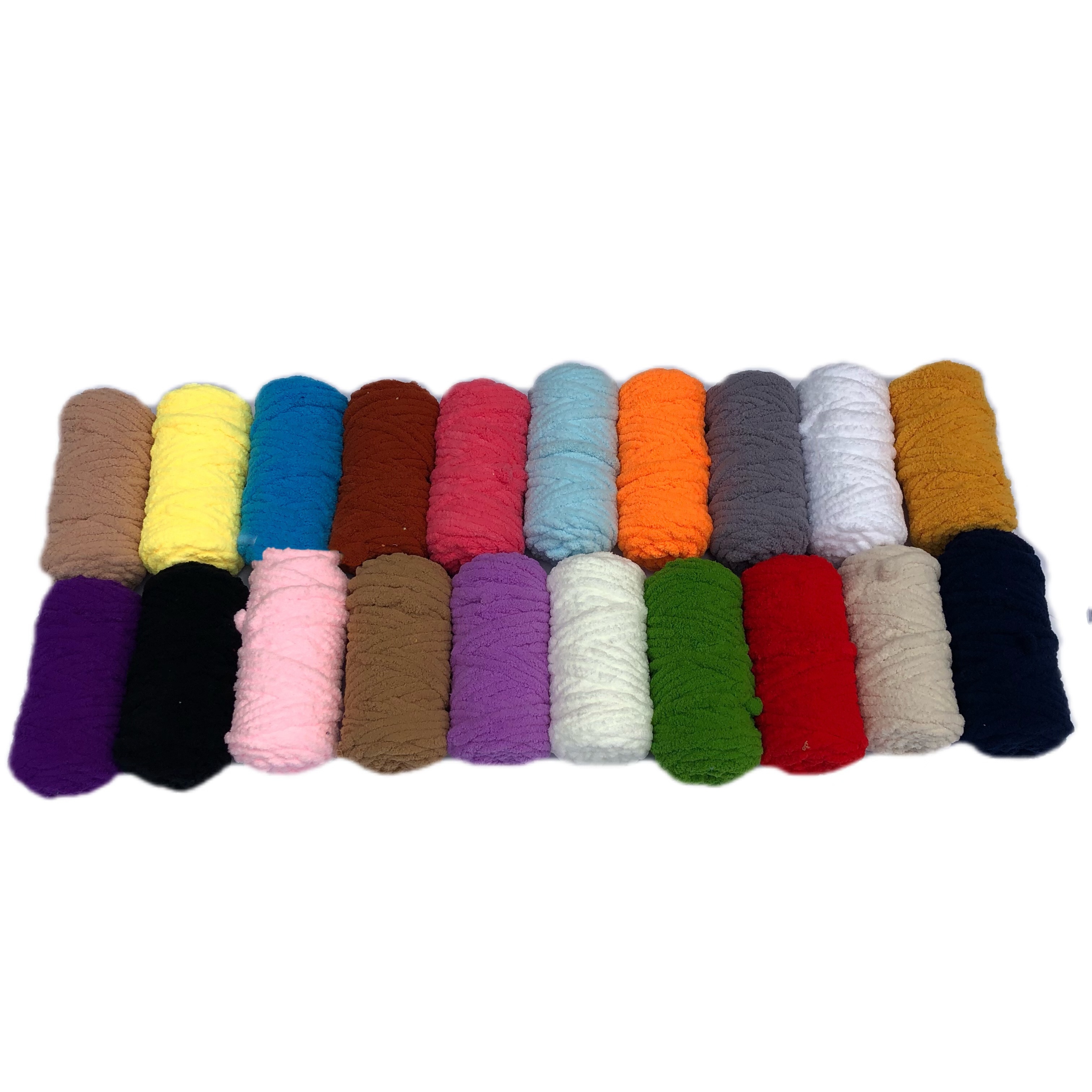  Bulk Chenille Chunky Yarn,Blanket Making Kit,White 250g  Chenille Knitting Yarn,Arm Knitting Kit,Chunky Knit Blanket Yarn,Jumbo  Knitting Yarn