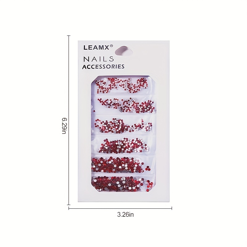 6 Grid Rhinestone Nail Stickers for DIY Nail Decor