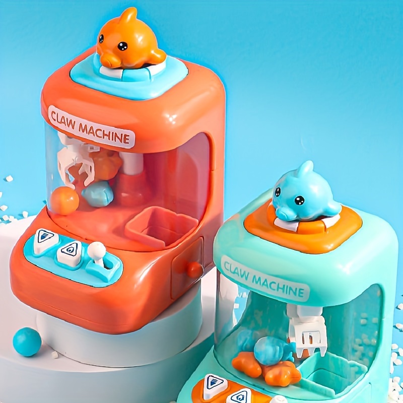 Mini Claw Machine for Kids, Coin Operated Catch Toy Vending