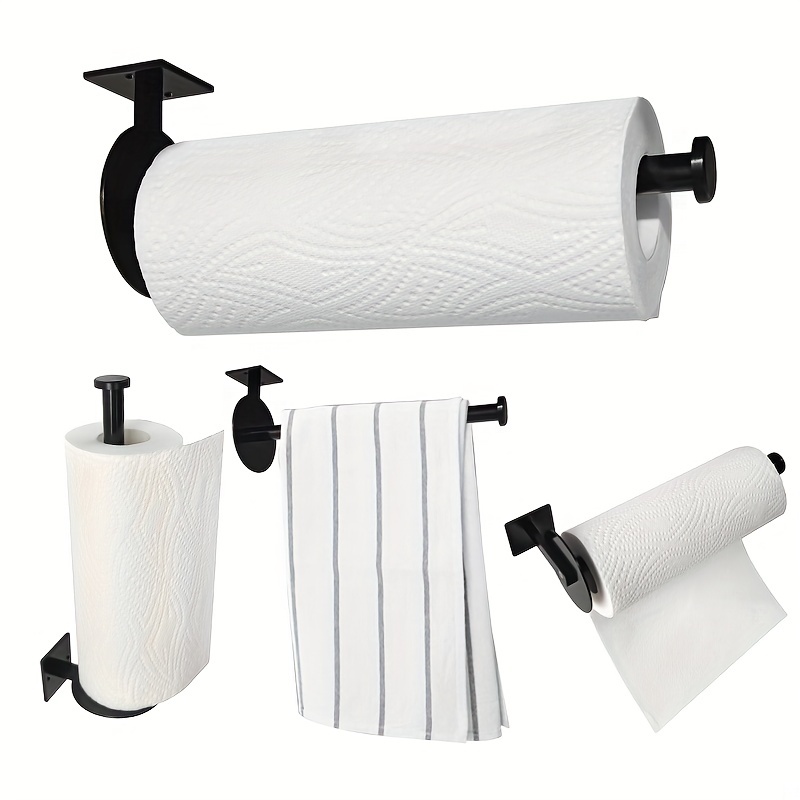 Soporte de pared para toallas de papel, soporte para toallas de papel para  debajo del gabinete de la cocina, soporte para rollo de papel