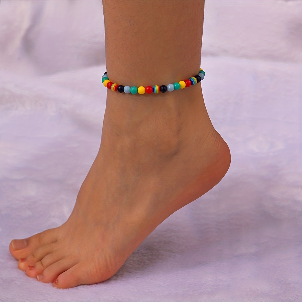 Boho Style Multicolor Bracelets Women Girls Ankle Bracelets - Temu