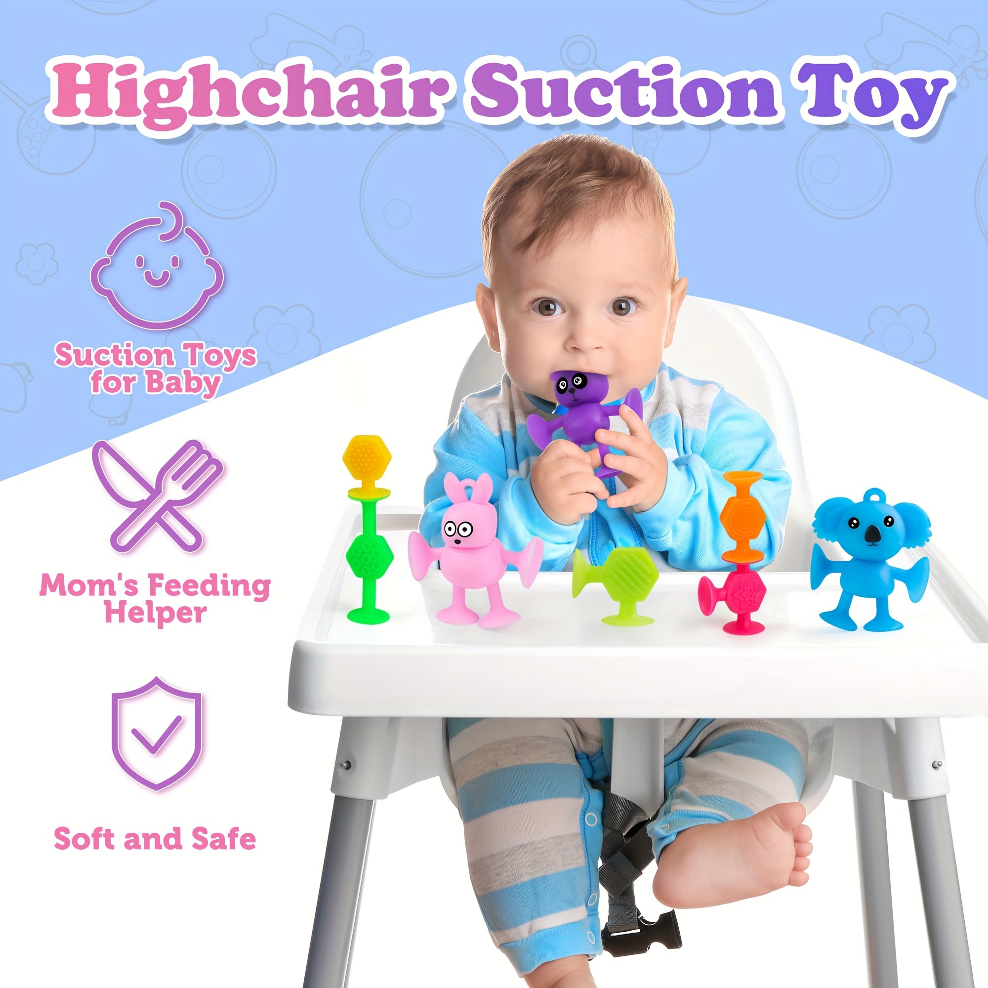 Suction Toys Silicone Sucker Toys baby Bath Toys sensory - Temu
