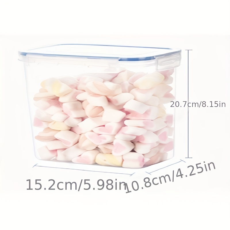 1pc PP Sealed Jar Transparent Plastic Storage Tank For Cereal Rice Pasta
