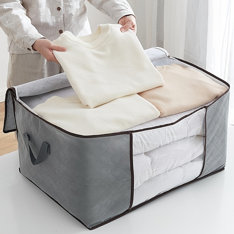 Clothes Storage Bag Foldable Storage Bin Closet - Temu