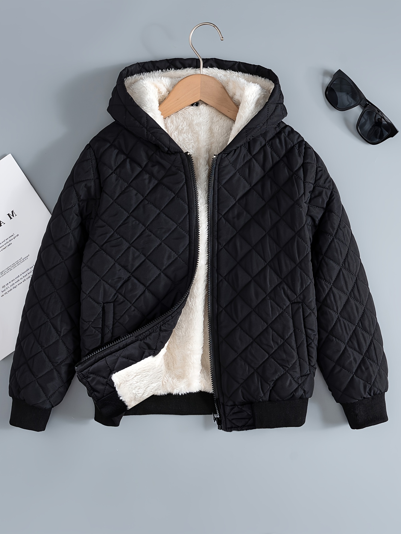 Hollister, Jackets & Coats, Hollister Dark Grey Sherpalined Coat With  Furlined Hood