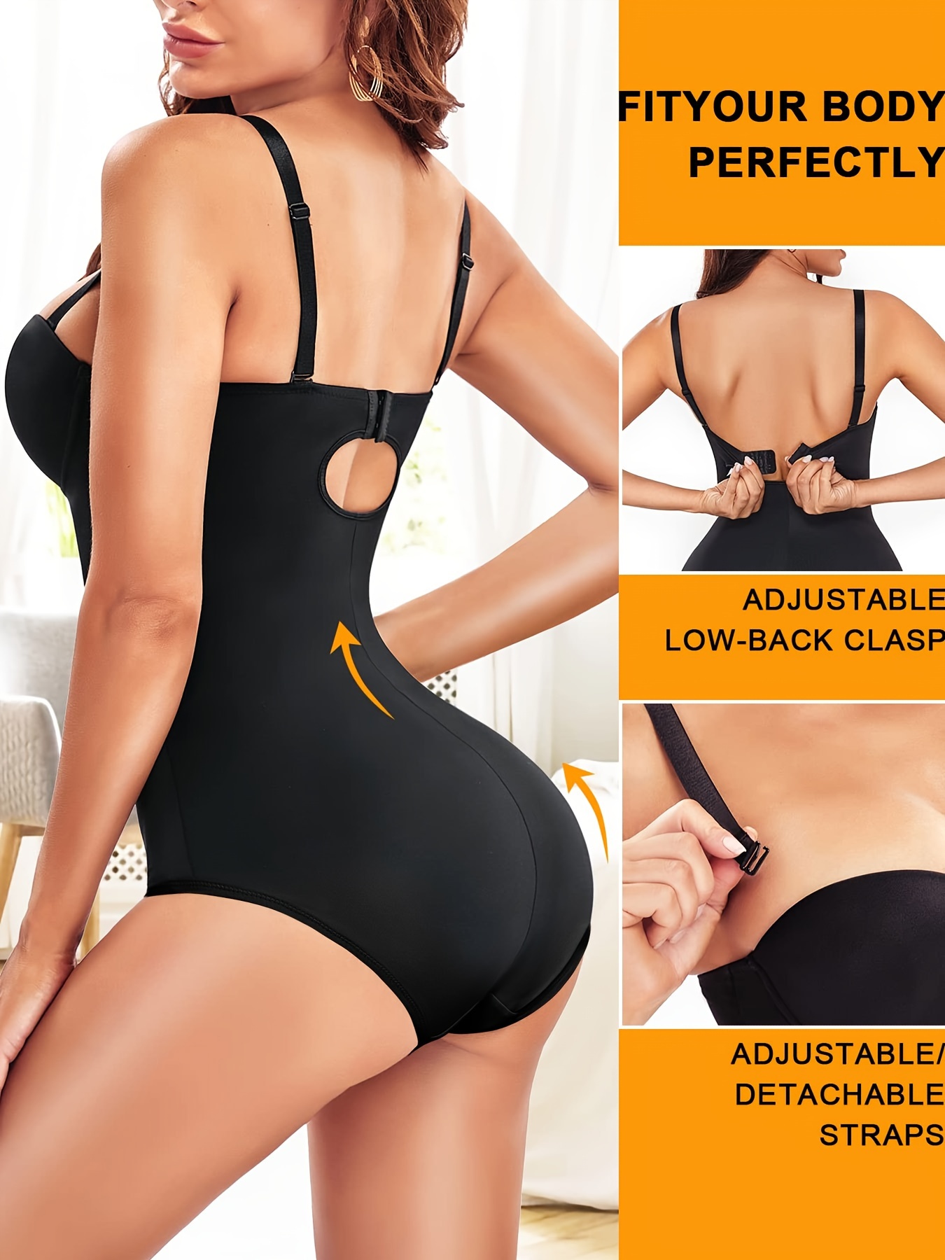 Simple Solid Shaping Bodysuit Tummy Control Butt Lifting - Temu Norway