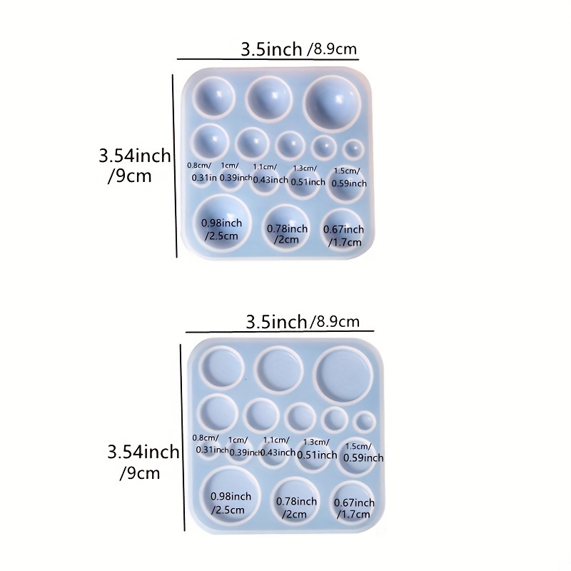 32 Piezas Moldes Silicona Joyas Cabujones Fundición Resina - Temu