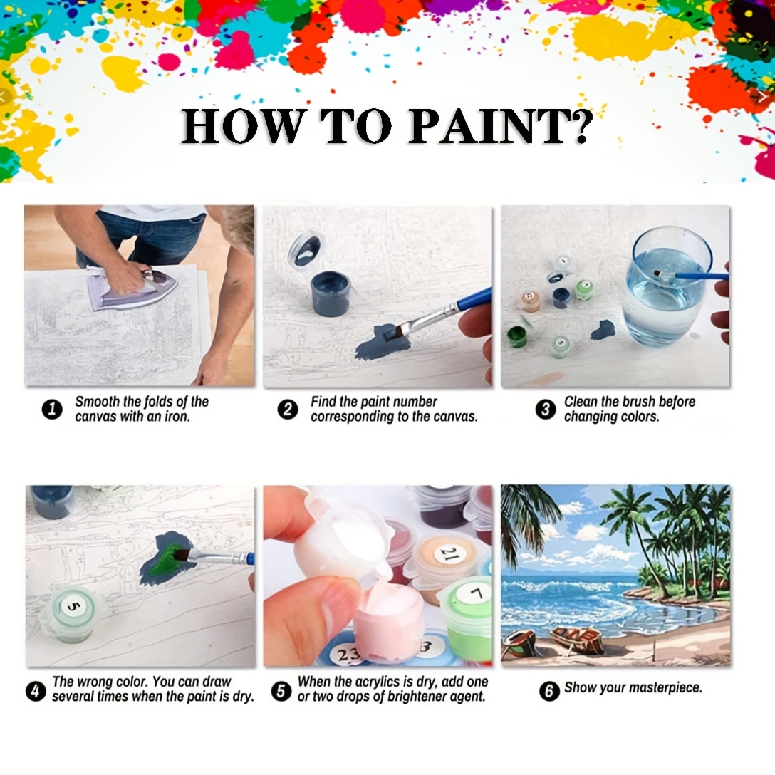 Paint By Number Kits For Adults Beginners Easy Acrylic Boho - Temu