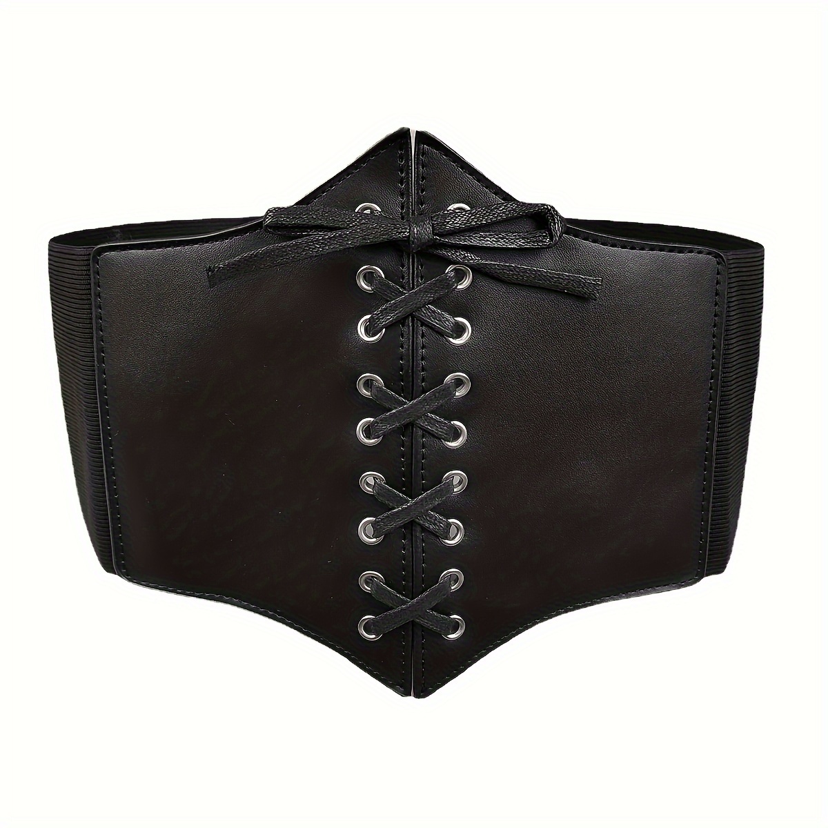 Vintage Lace Up Faja Elástica Negro Casual Cintura Ancha Vestido Clásico  Abrigo Faja Waspie Corsé Cinturón Para Mujer
