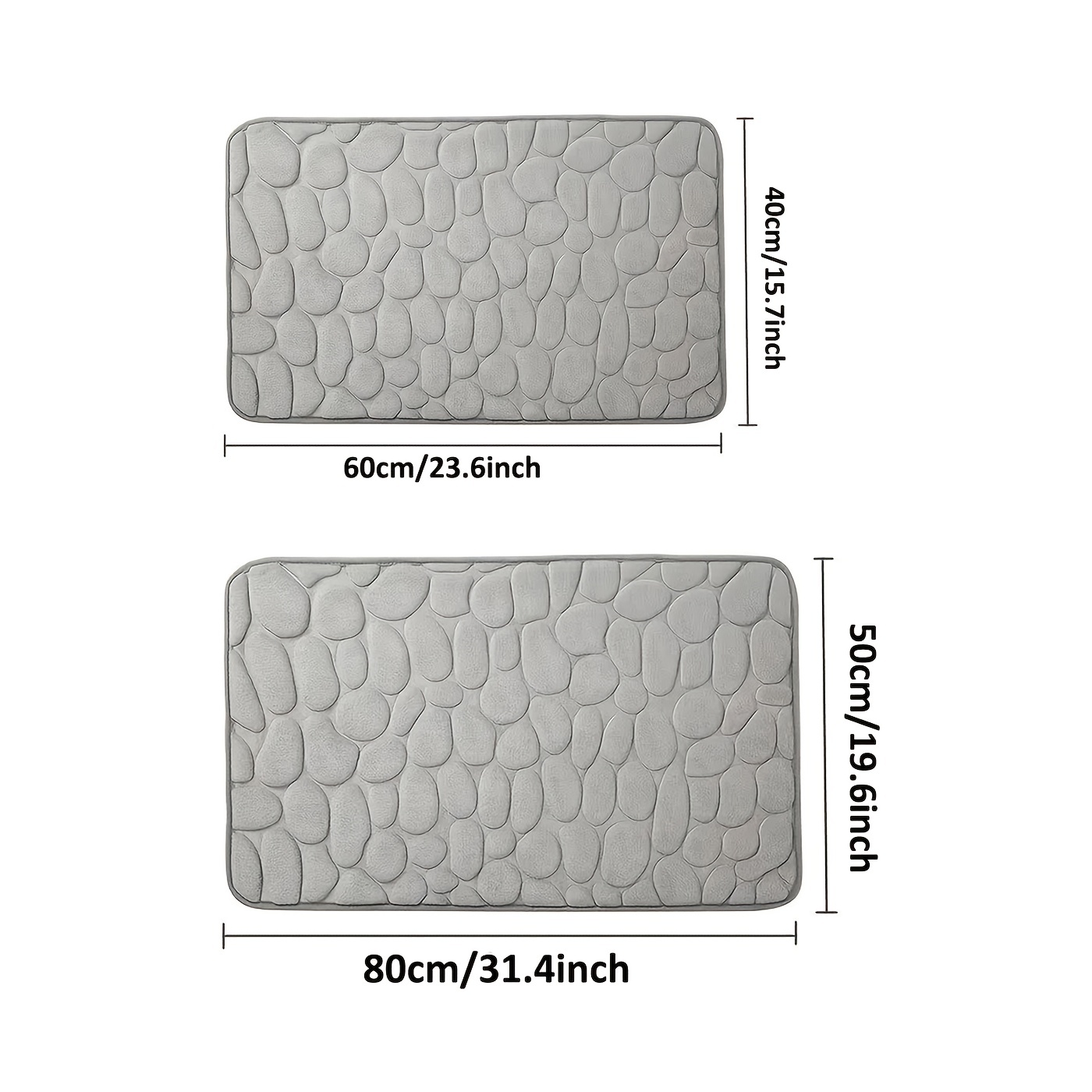 1pc Cobblestone Embossed Bathroom Bath Mat, Memory Foam Rapid Water  Absorbent Pad, Non-Slip Washable Thick Bath Rugs, Soft And Comfortable  Carpet For Shower Room, Bathroom Accessories & Decor , fall decor