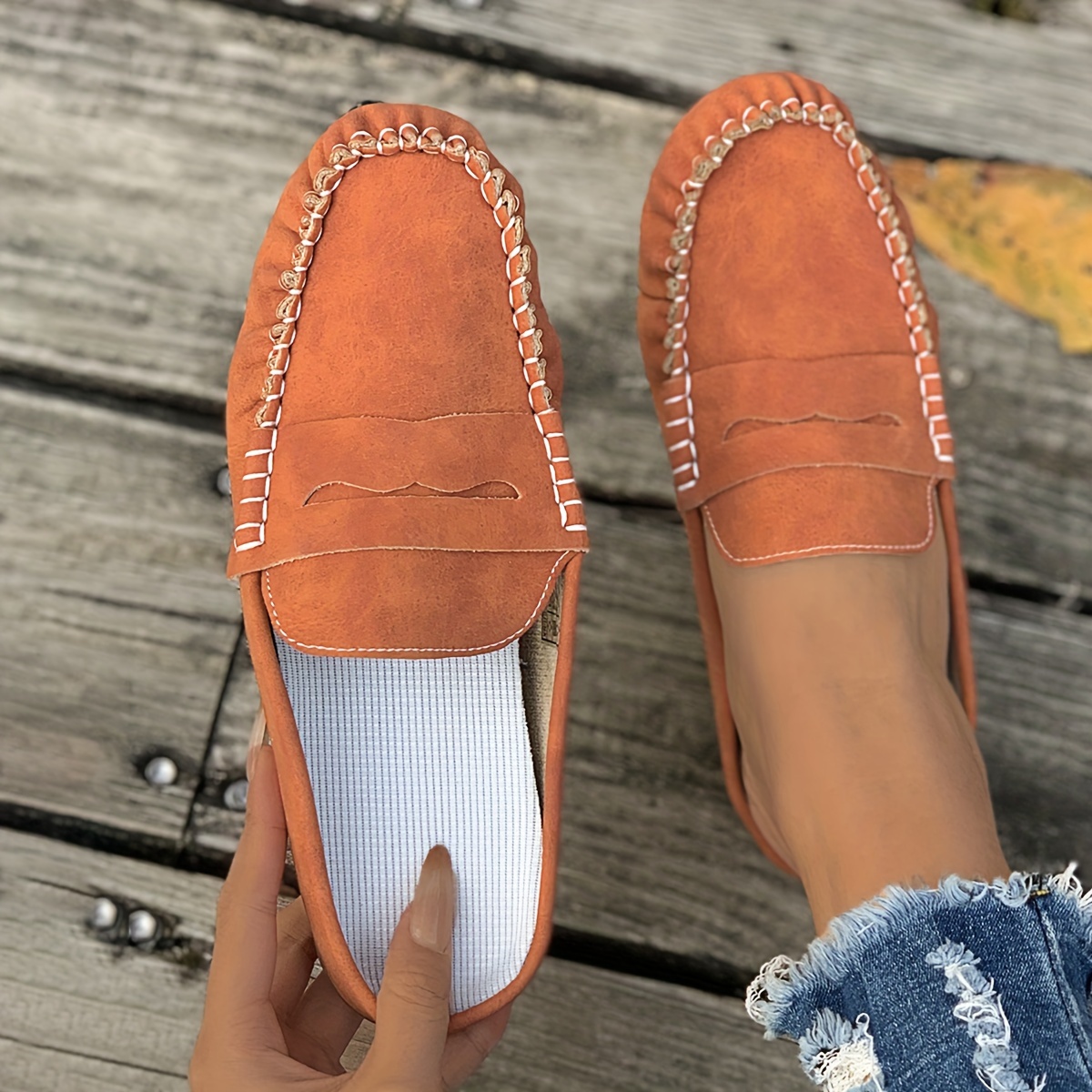Zapatos Planos Color Sólido Mujer Zapatos Cómodos Punta - Temu