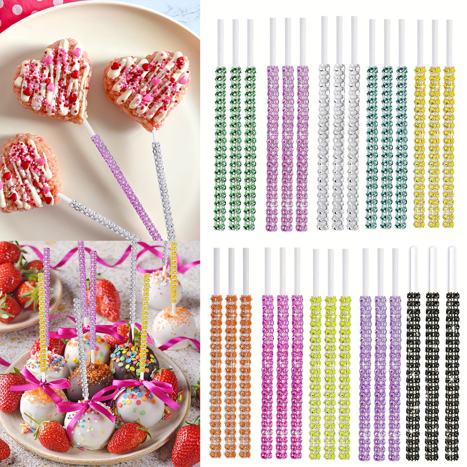 BLING Candy Cane Straw Topper | Straw Buddy | Straw Charm | Straw Decoration