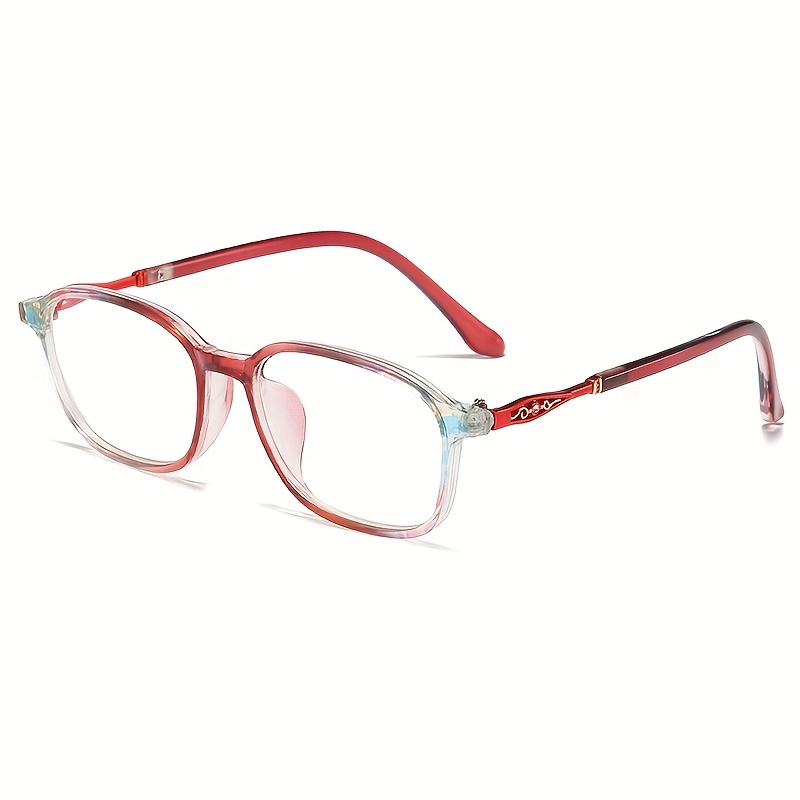 Light Blocking Reading Glasses Retro Square Clear Lens Anti Eyestrain UV Compute