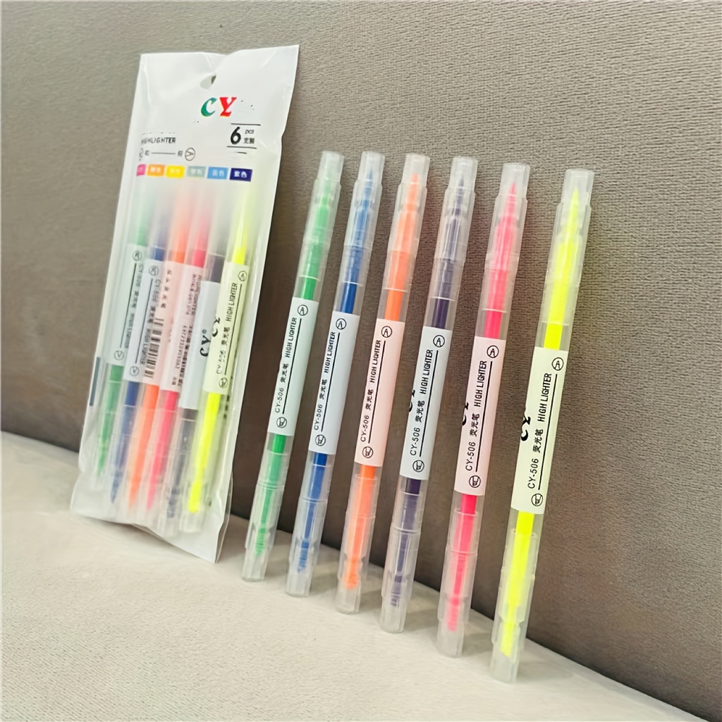 Series Double Headed Highlighter Pens Dual Tips Marker - Temu