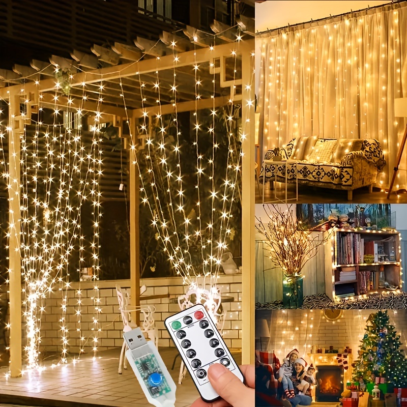 400LED Smart Christmas Tree Lights APP Control DIY Text Picture RGB String  Lights with Remote Control for Christmas, Bedroom
