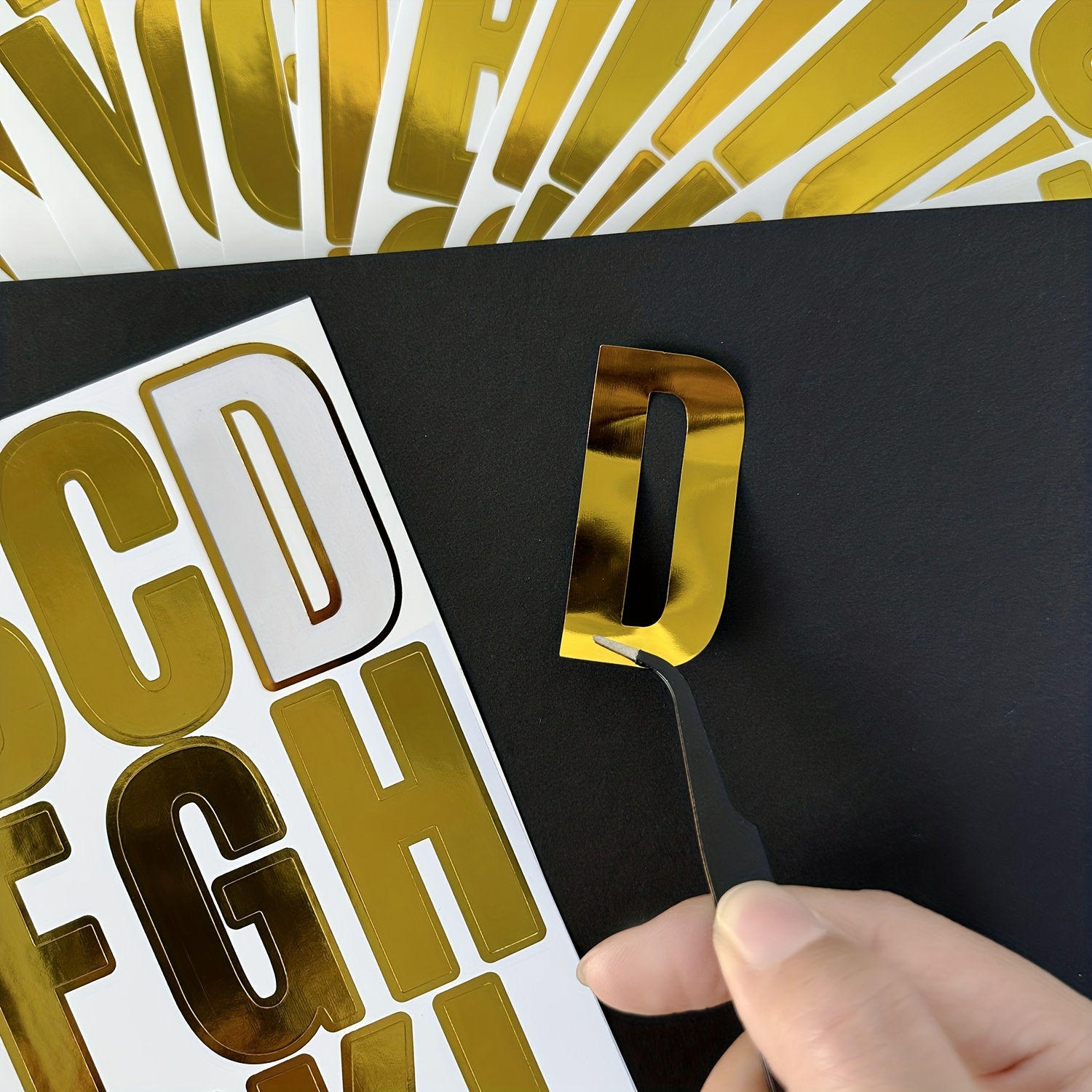 Golden Letter Sticker Large Letter Sticker Letter Self - Temu