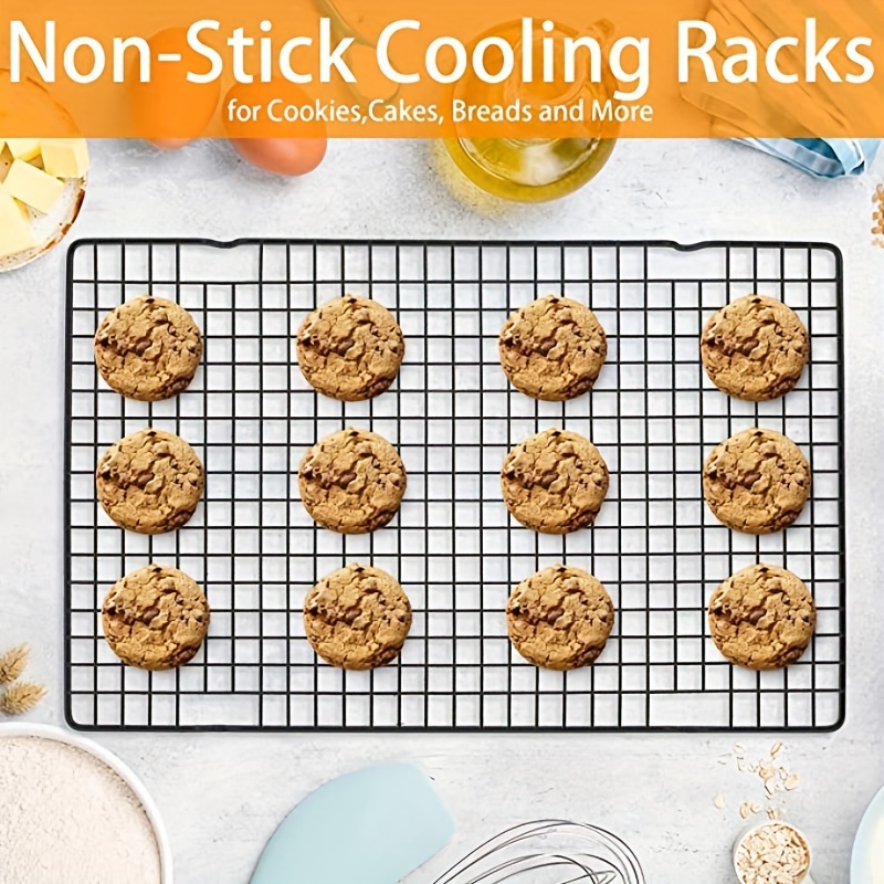 Baking Rack Cooking Rack,16 inch x 10 Inch,Nonstick Stainless Steel Wire Cooling Drying Roasting Rack for Cooking,Baking,Roasting and Grilling, Fits
