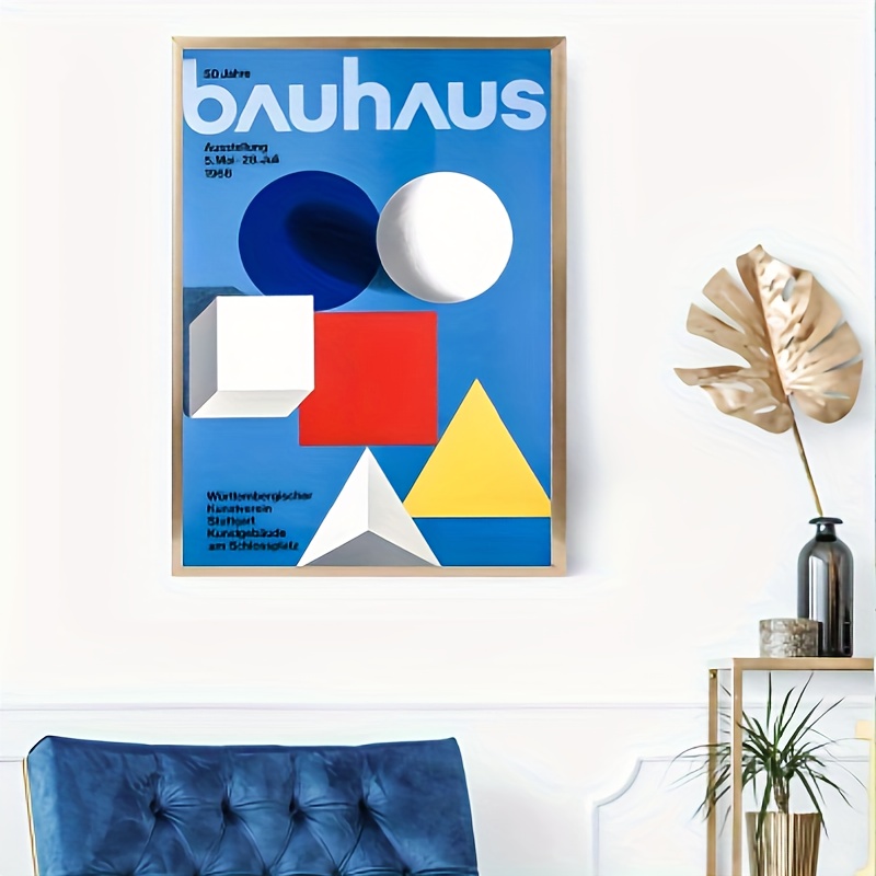 3pcs Set Abstract Canvas Print Posters Bauhaus Exhibition Geometric