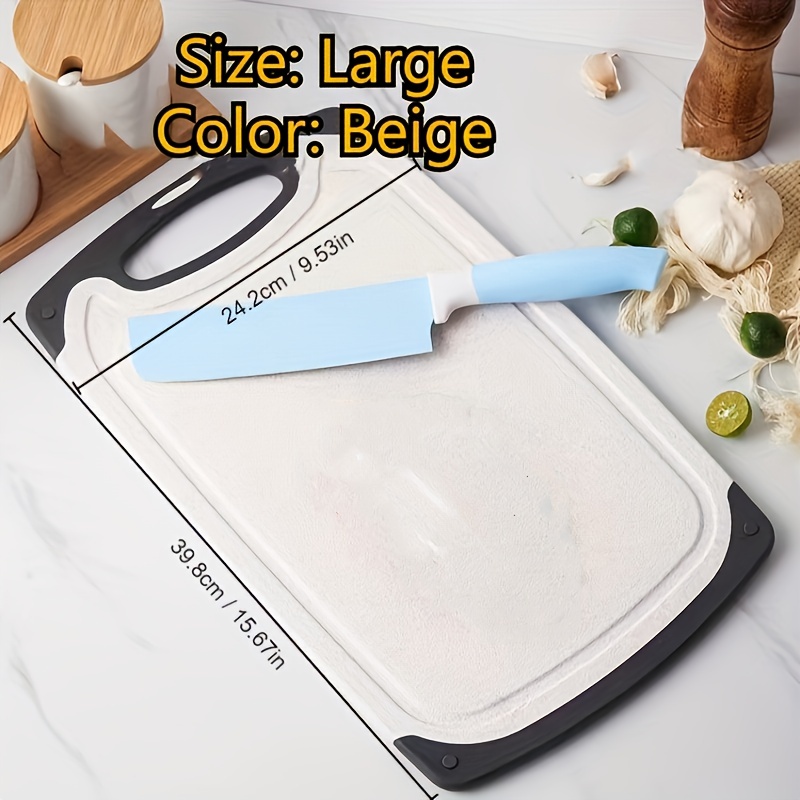 Large Plastic Cutting Board With Drip Grooves