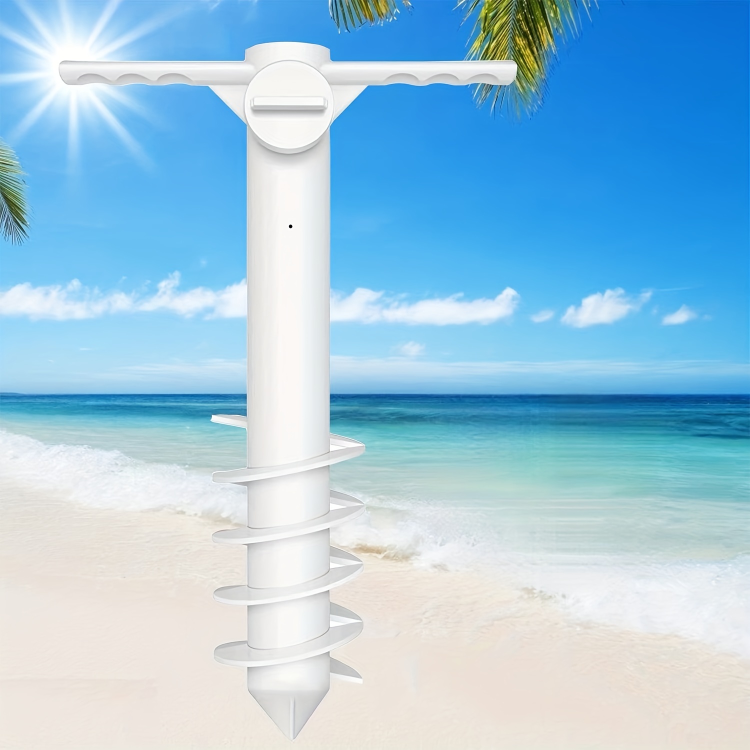 Cheap Parasol Anchor Beach Umbrella Holder Sand Screw Stand Fishing Rods  Outdoor