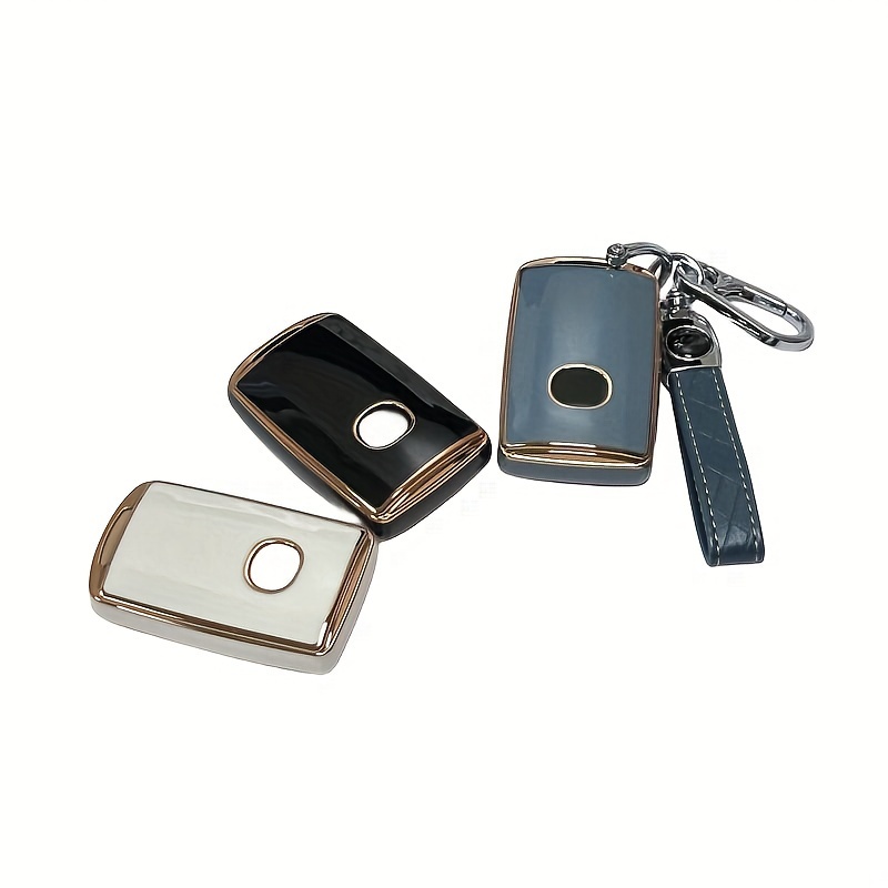 Key Fob Case Cover Protector Keychain Leather Key Holder - Temu