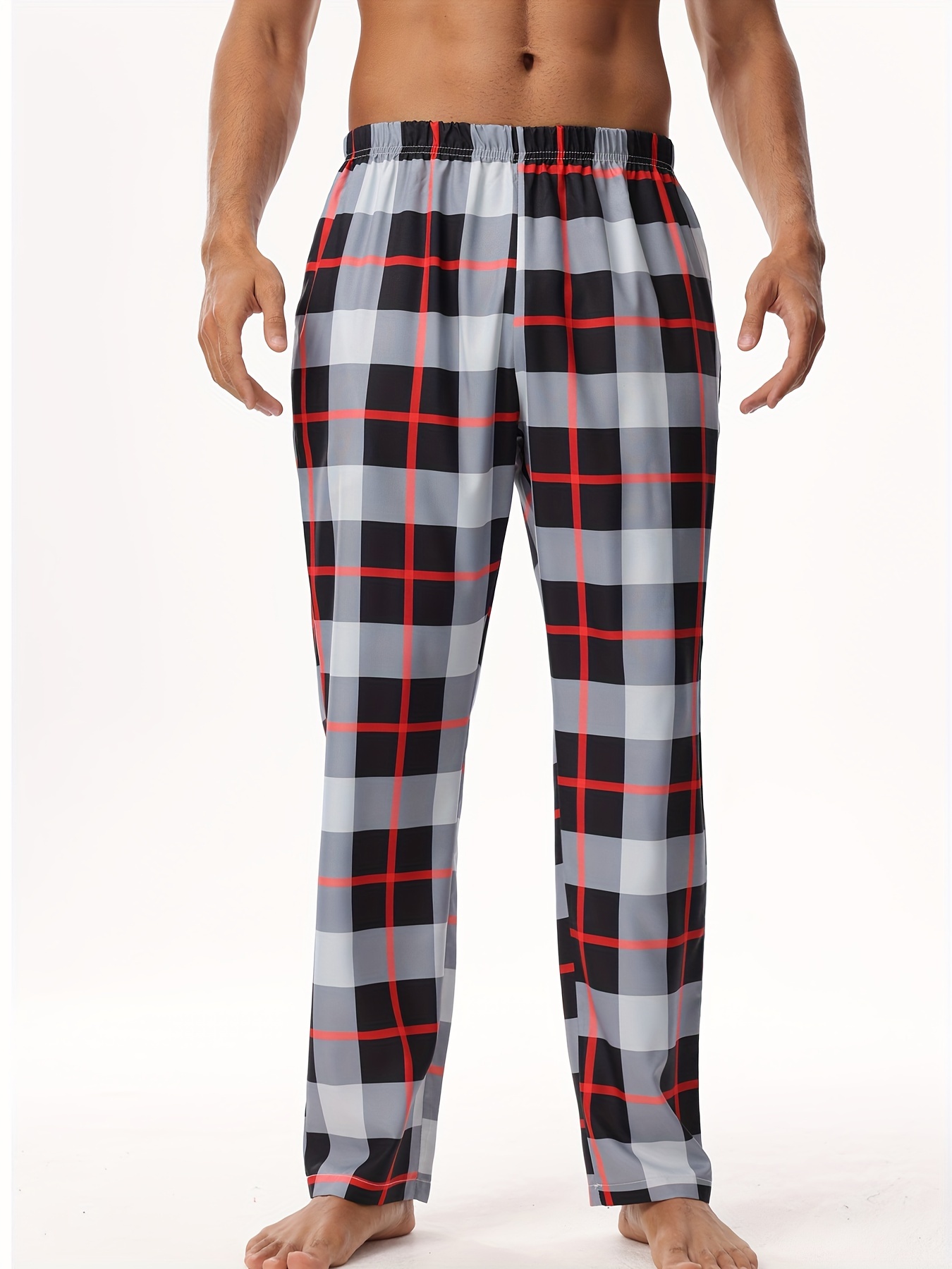 Pantalones Pijama Cuadros Mujer Pantalones Largos Acogedores - Temu
