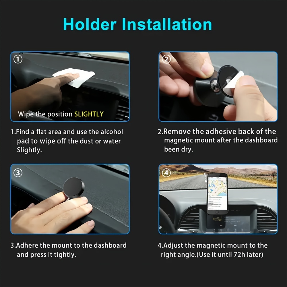 Car Phone Holder Magnetic Suction Strong Magnet Suction Cup Bracket