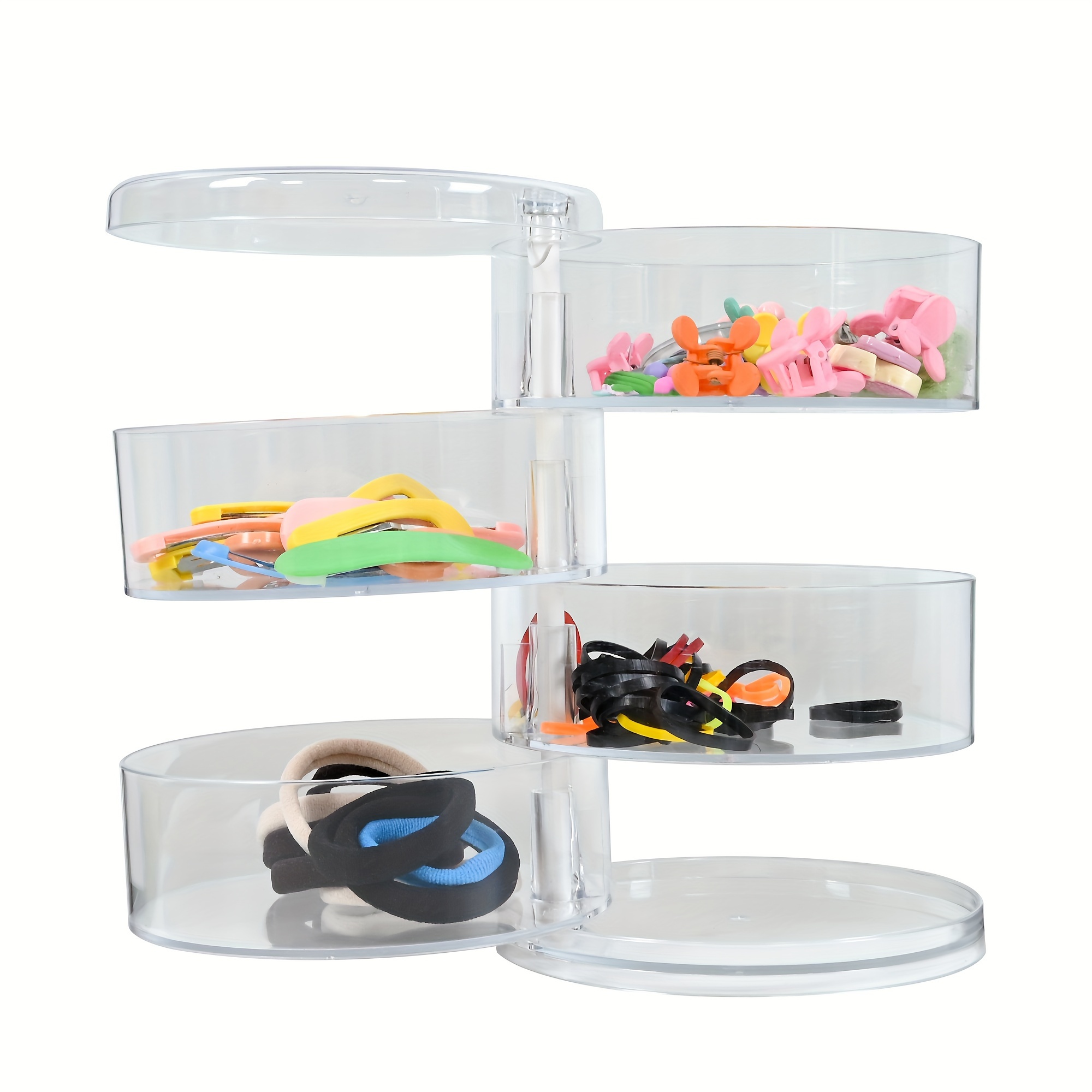 Bathroom Storage Containers Hair Accessories Organizer Clear Plastic  Containers