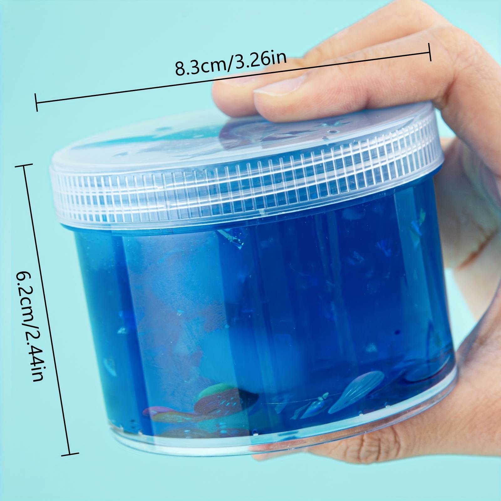 Crystal Mermaid Slime, Blue Clear Jelly Cube Glimmer Crunchy Slime Kit for  Girls Boys Ages 8-12, Stress Relief Toy, Kids Party Favors, Birthday Easter