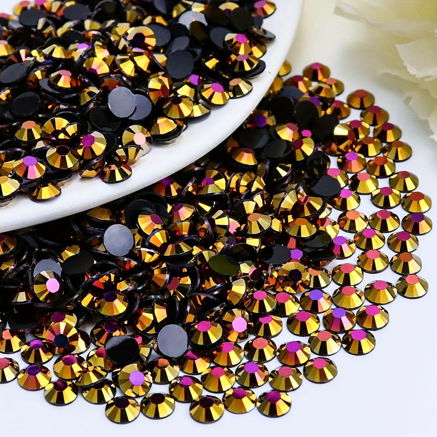 4000pcs 3mm Resin Rhinestone AB Color Round Flatback Jelly Resin  Rhinestones Glitter Diamond Stone for DIY Crafts Face Makeup Cups Bottles  Tumblers