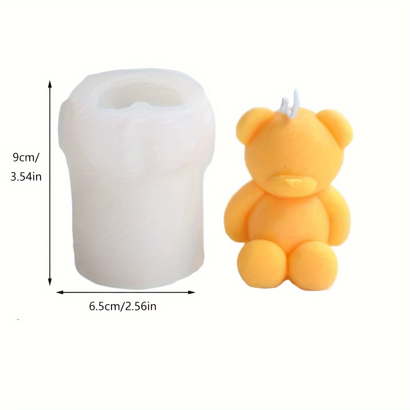 Cute Bear Candle Making Mould 3d Scented Candle Molds Diy - Temu