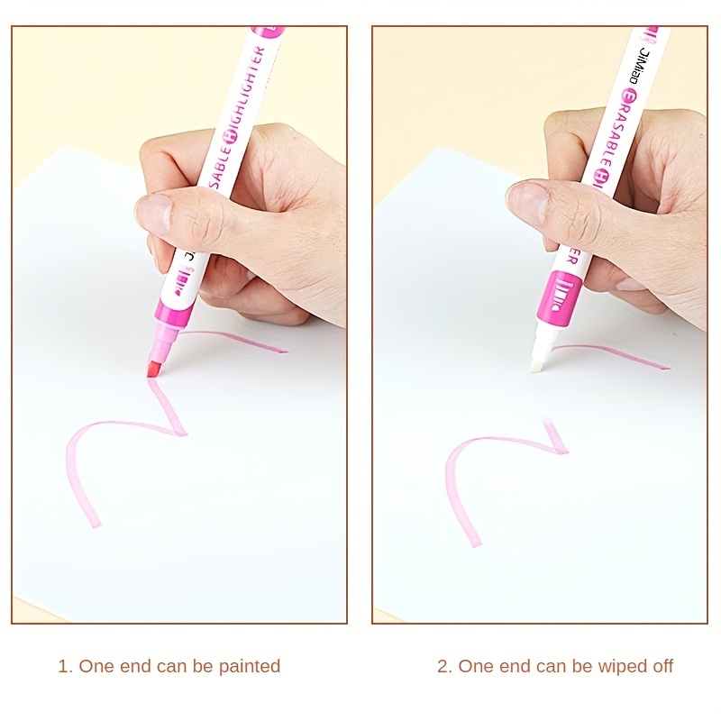 Double headed Erasable Fluorescent Pens Marking Pens Colored - Temu