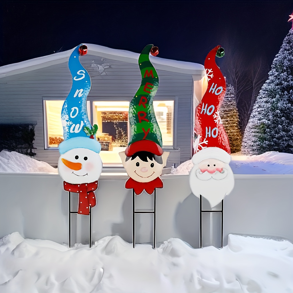 4 Pieces Outdoor Bunny Silhouette Stake Acrylic Decorative Cottage Holiday