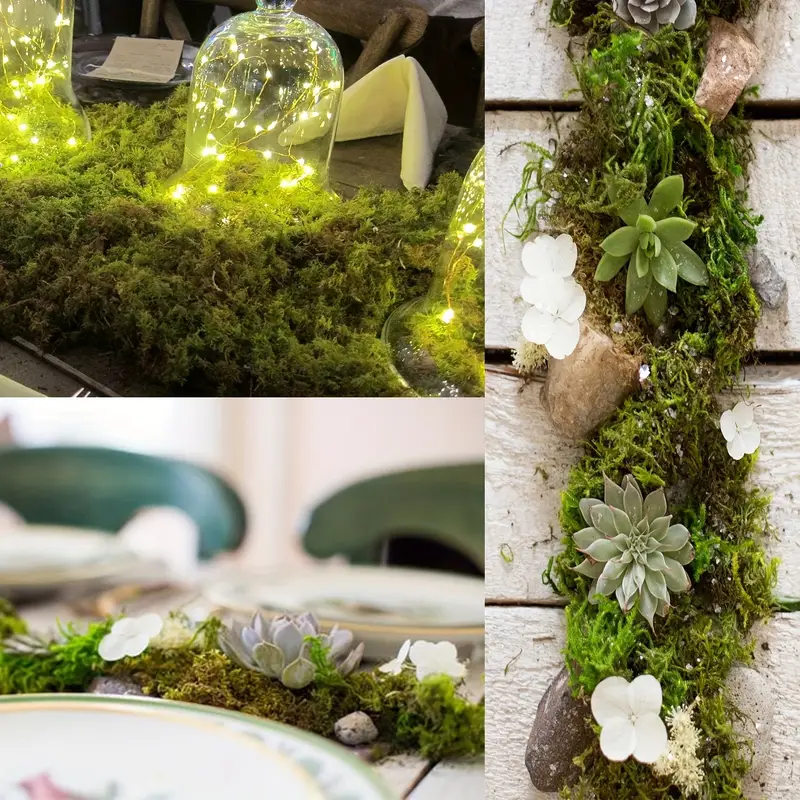 Fake Moss Decor Plant Crafts Floral Artificial Green - Temu