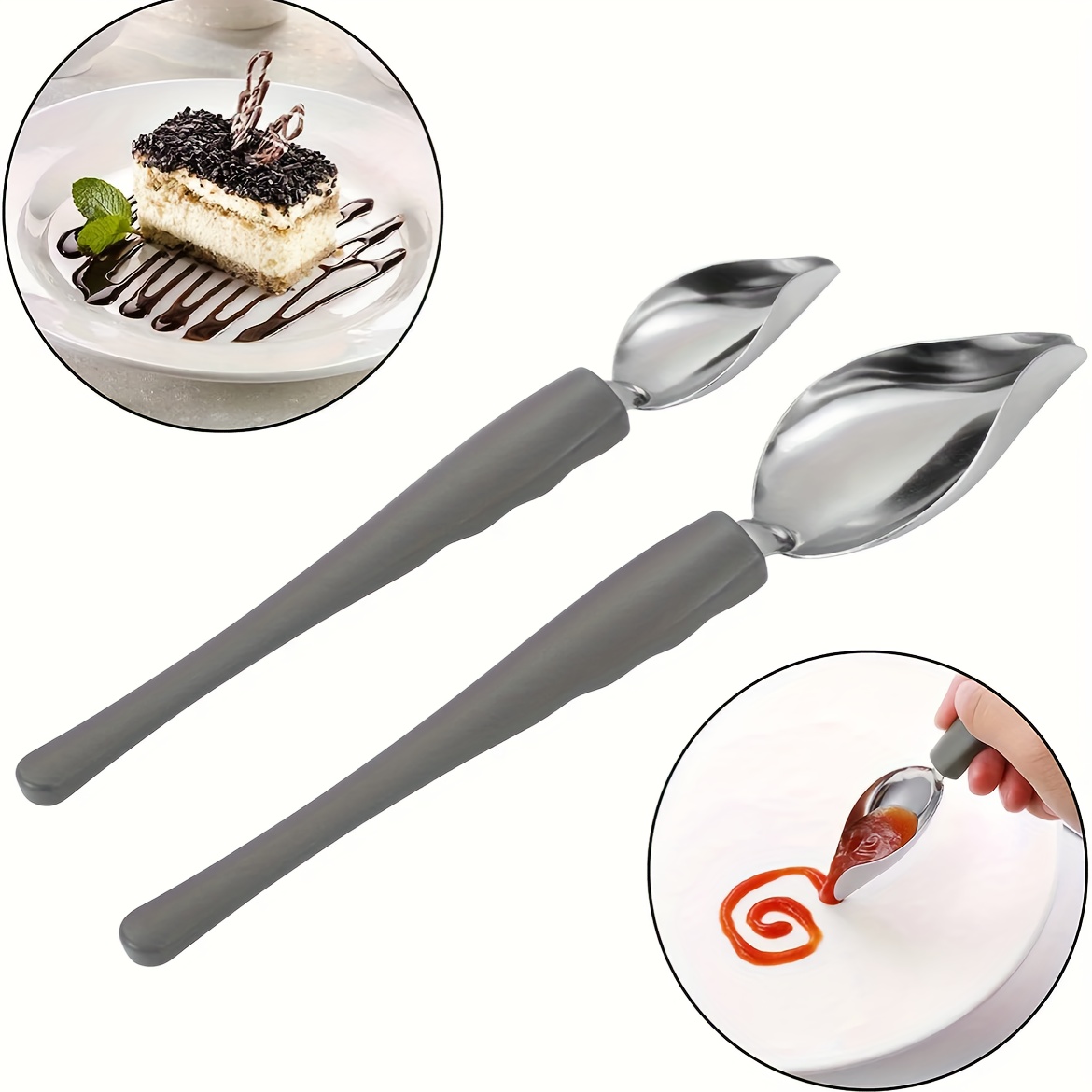 Stainless Steel Chocolate Cream Sauce Pencil Spoon For - Temu