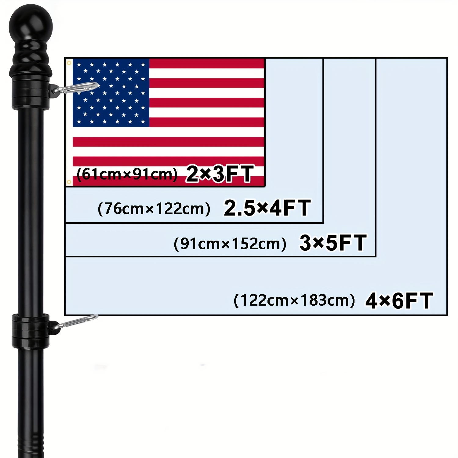 Flag Pole Kit Stainless Steel Outdoor Flagpole 2 No - Temu